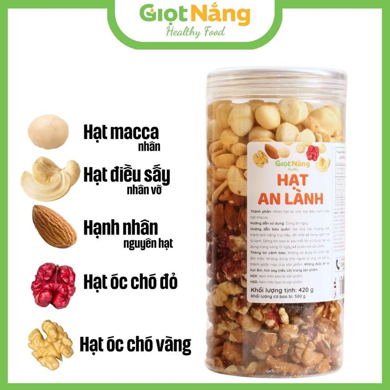 Hạt An Lành Mix Tổng Hợp 5 Loại Siêu Hạt từ Nông Sản Giọt Nắng