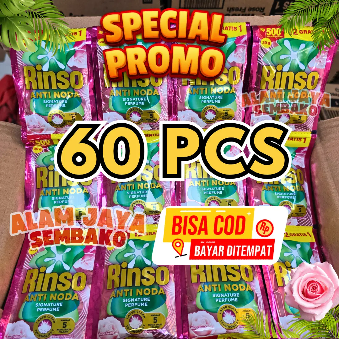 60 PCS RINSO CAIR Kemasan 22ml Hemat Murah wangi Bisa COD