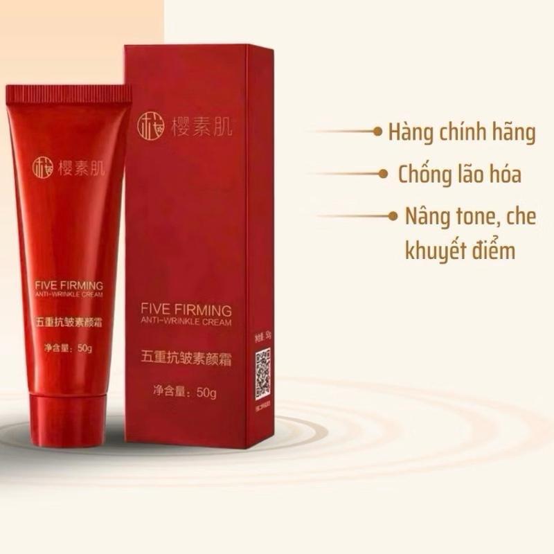  Kem lười xóa nhăn tâng tông FIVE FIRMING - Kem makeup FIVE FIRMING chống lão hóa nâng tông che khuyết điểm cấp ẩm 