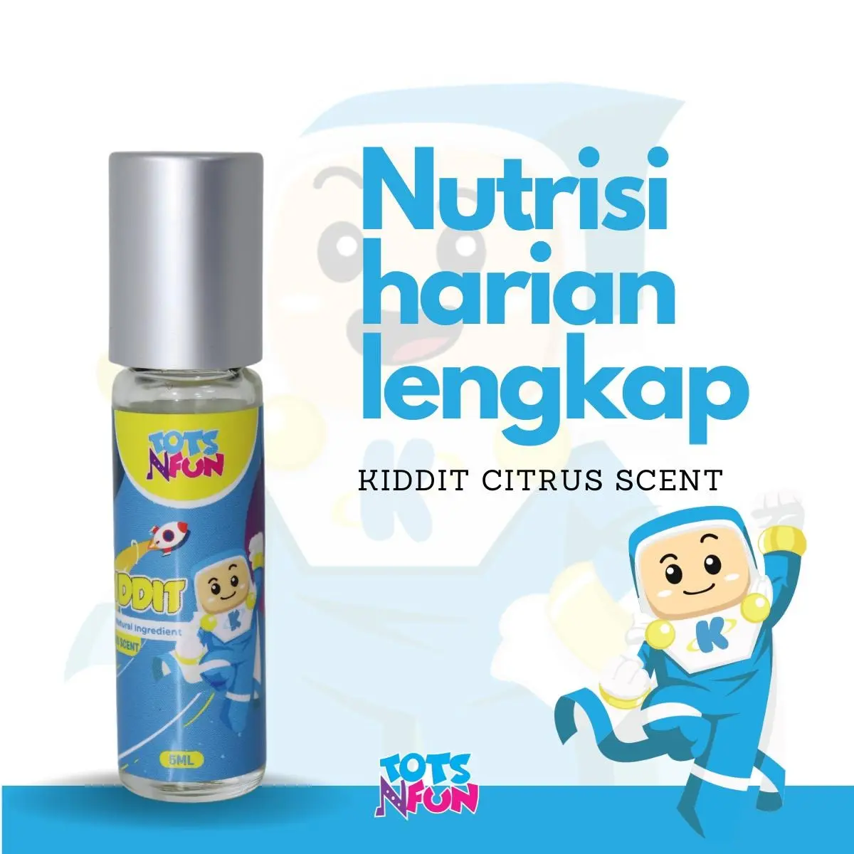 5ml MINI Kiddit Citrus Scent Minyak Wangian Anak Senang Mamam Untuk Keperluan Nutrisi Harian Bukan Supplement Ubat Wangian Aromatherapy Essential Oil