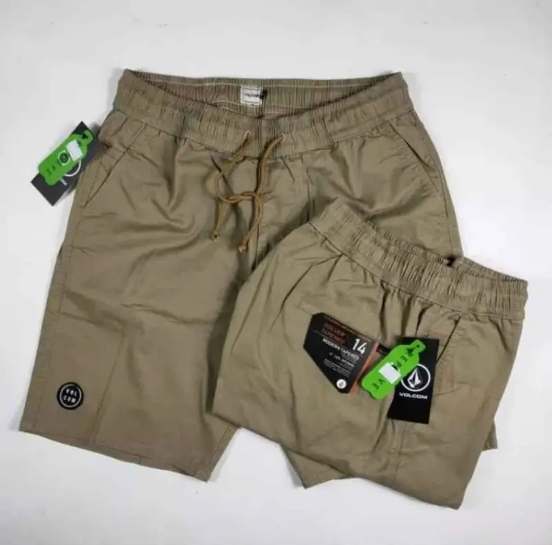 Paket 2 PCS CELANA BROADSHORT PRIA PREMIUM KATUN TWILL MELAR SURFING SANTAI Pendek Distro Chino Casual Stretch Karet Kancing Dewasa 0