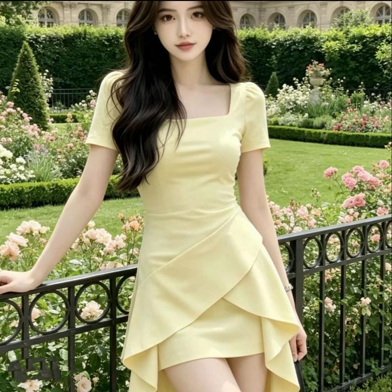 Đầm đen phong cách Pháp lấy cảm hứng từ thiết kế của Hepburn dành cho nữ, mẫu mới mùa hè năm 2026, rất đẹp và độc đáo, với váy ngắn dáng đuôi cá tôn lên eo.