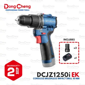 Dongcheng DCJZ 1250i Mesin Bor Baterai Cordless Brushless Impact Drill 12V 10MM DCJZ1250i