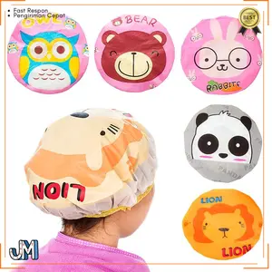 Shower Cap Karakter Kartun / Topi Mandi Dewasa Anak Waterproof Karakter Lucu - Jakmart