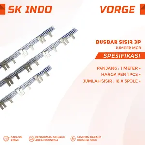 VORGE Busbar Sisir MCB 3 Phase 63A Comb Busbar 3 Phase 1 Meter 54 Modul