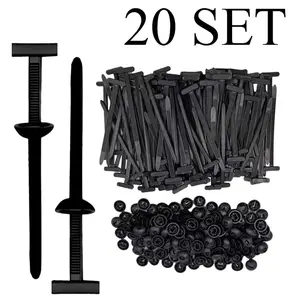 Tali Pengikat Multifungsi dengan Kait Cepat tali kabel Ties Nilon self locking stoper klip Rivet Car Baut Serbaguna Cocok Untuk Fender Fasteners Clip baut rivet multifungsi