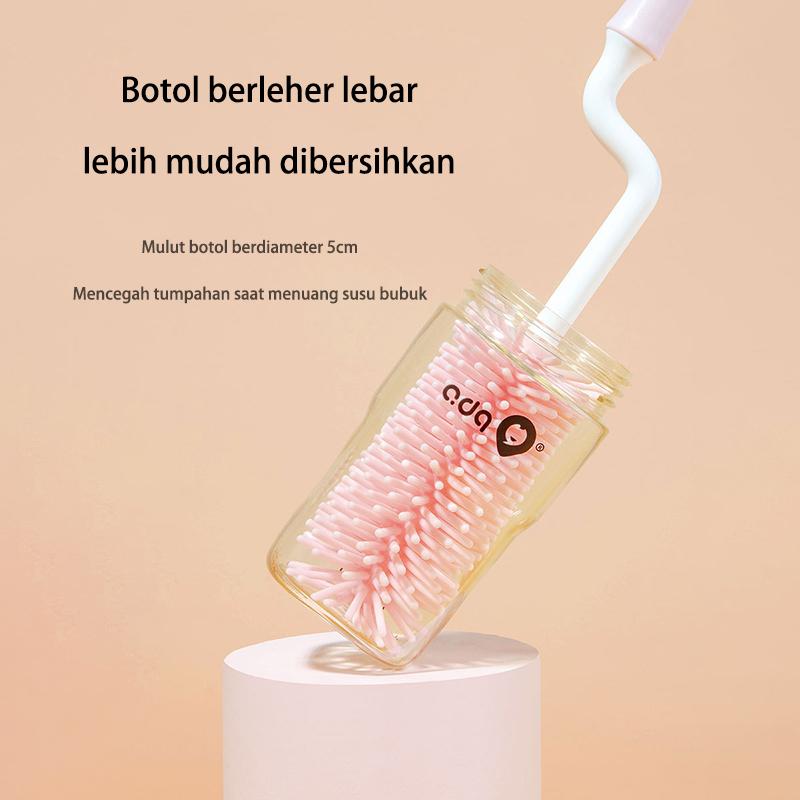 Botol Persegi Bayi Anti Perut Kembung Botol Penyimpanan Makanan Bayi Mulut Lebar 270ml C437