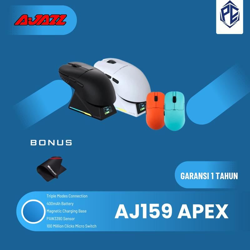 Ajazz AJ159 / AJ-159 APEX 3in1 Connection Wireless Gaming Mouse Lightweight 0