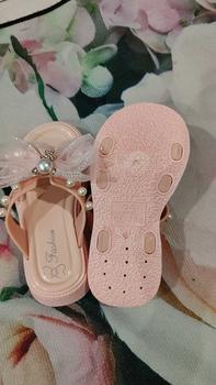 Product Review of 【 BCKL 】Girl's Pearl Bear Slides Shoes | Kids Pink Black Cream Sandals Children Princess Twins | Kasut Perempuan from m**0 1