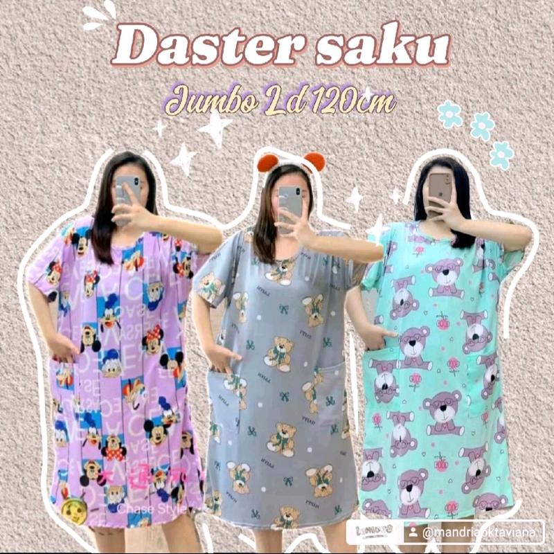 (Part 1) Daster Jumbo Ld 120cm spandex korea adem 1