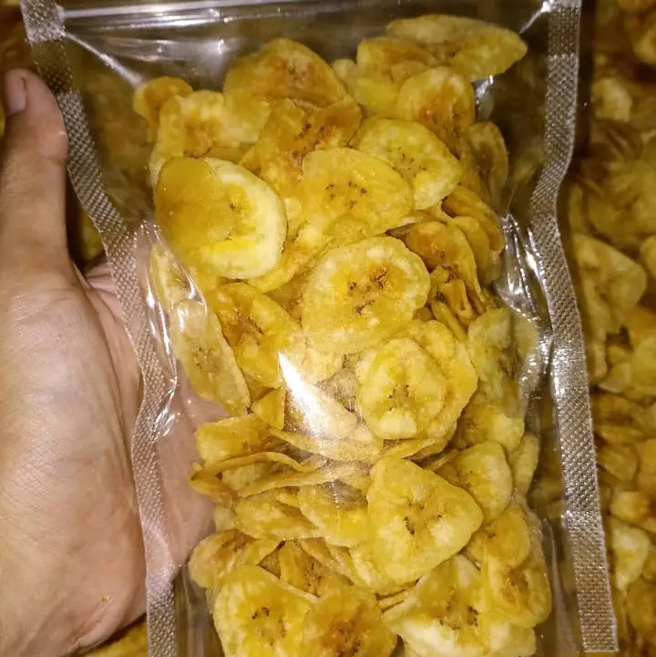 Keripik Pisang Kepok Asin/Manis Kemasan Pouch 100gr.