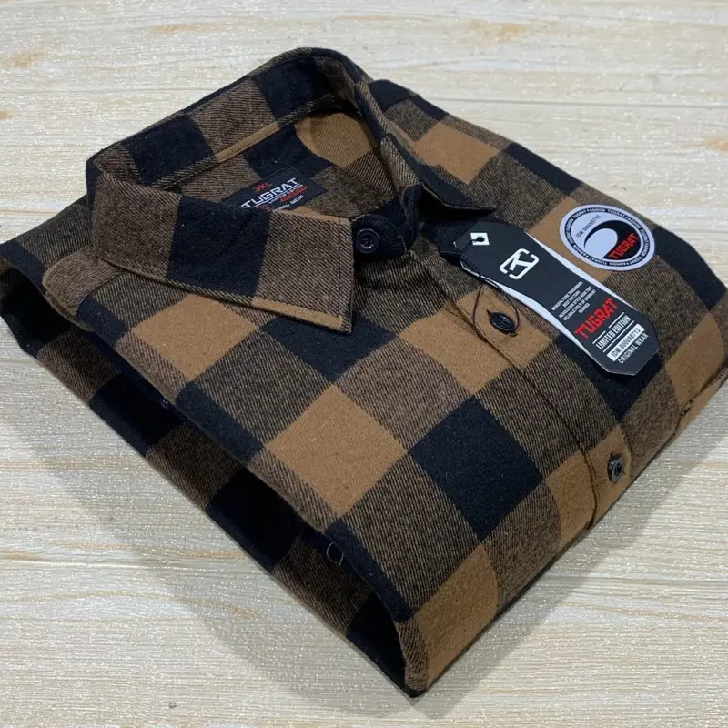 KEMEJA FLANEL PRIA JUMBO SIZE 2XL 3XL 4XL LENGAN PENDEK / KEMEJA PRIA PENDEK KUALITAS PREMIUM MOTIF KOTAK KOTAK COWOK 3