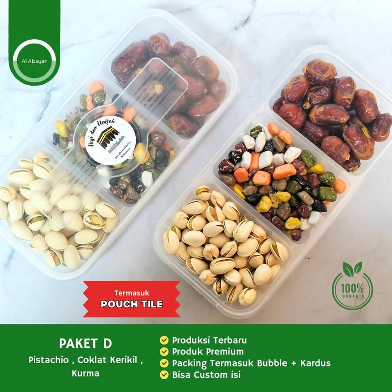 Paket Oleh-Oleh Haji dan Umroh Sekat 3 Hampers Premium Almond Coklat Gift 4