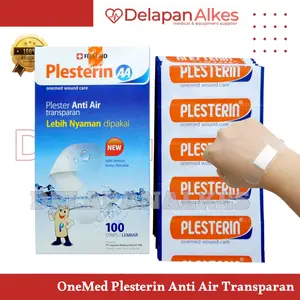 OneMed Plesterin AA Transparan Anti Air isi 100 Pcs Plester Hansaplast Bening