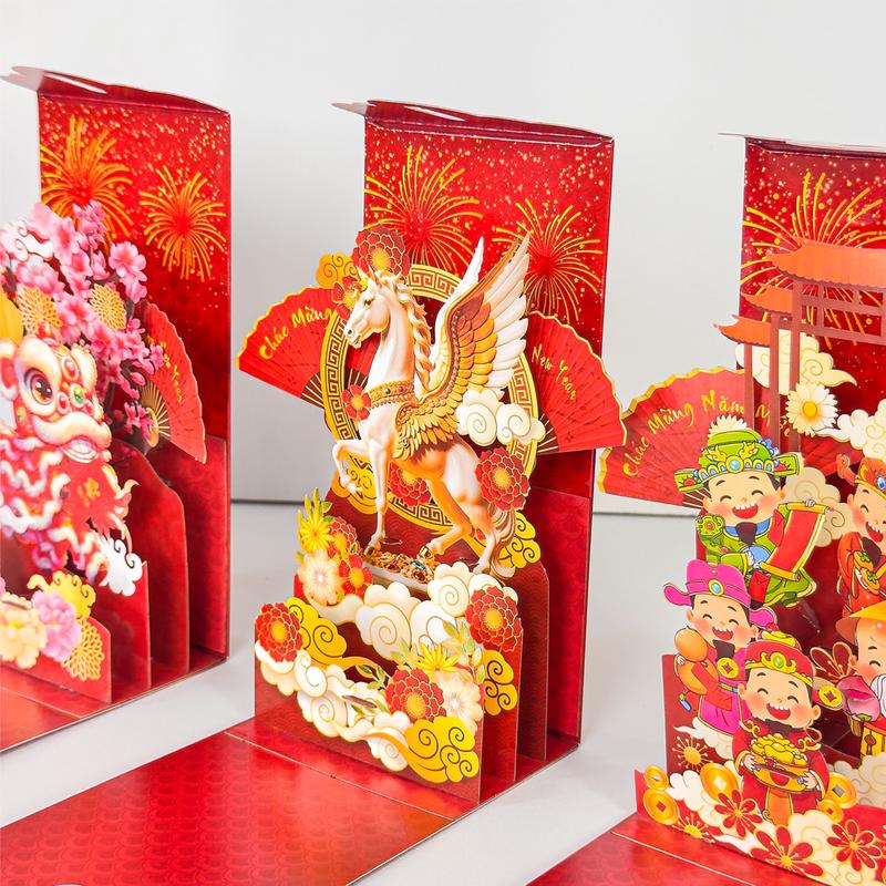 Mới Nhất 2026 Set 6 Bao Lì Xì 3D Popup - TAYTA - Độc Đáo - Tết Việt Nam