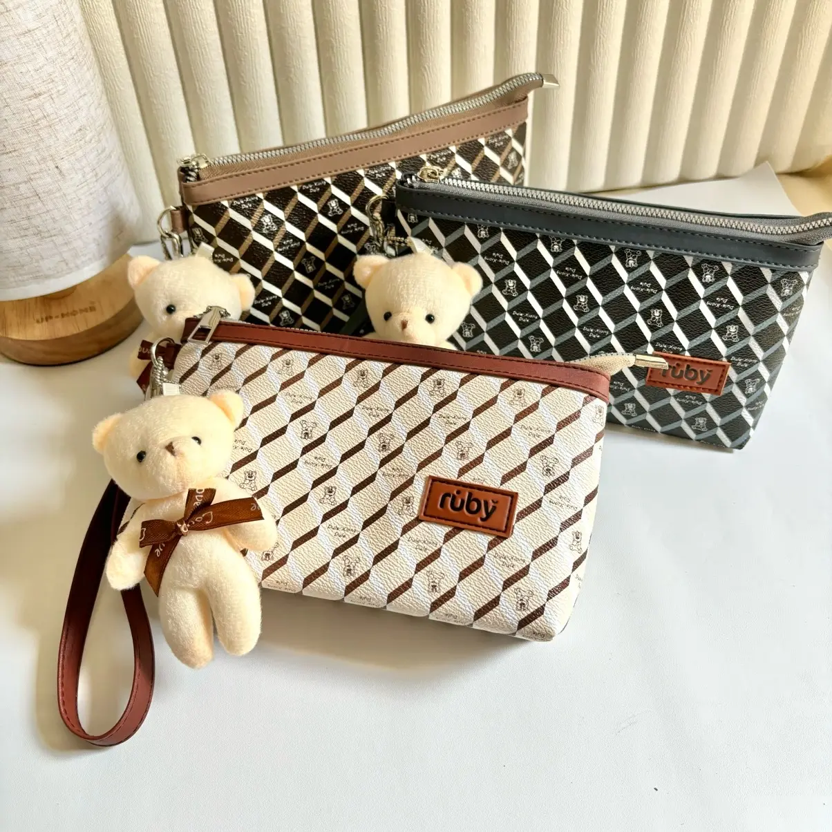 RUBY - Bibby pouch FREE GANTUNGAN BONEKA Dompet wanita