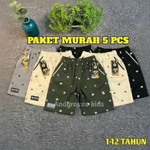 Paket Hemat 5 Celana Pendek Motif Chinos Anak Laki Laki Cowok Umur 1-12 tahun Fashion Kids