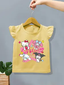 Kaos Atasan Ruffle Tee Anak Perempuan Baju Fashion