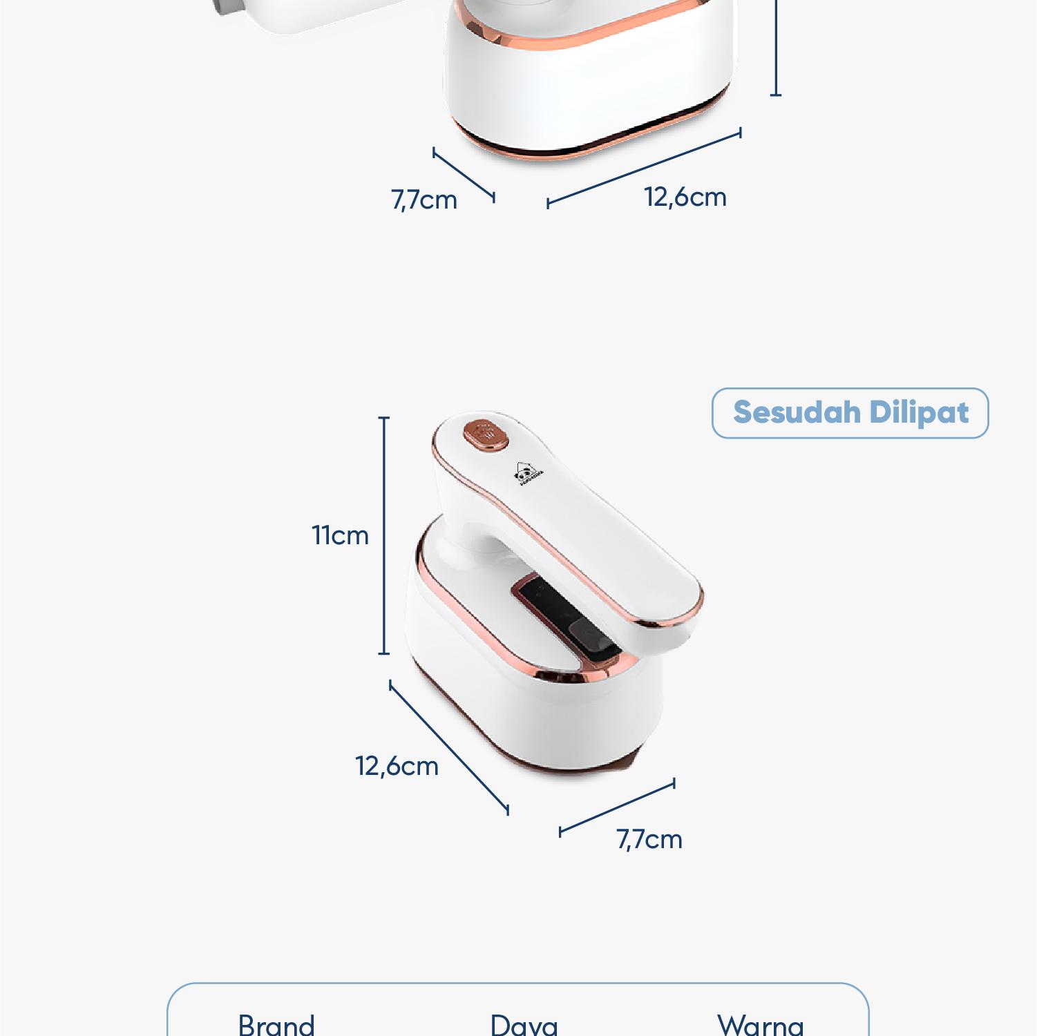 Pandaoma Setrika Uap Vulga Setrika 2in1 Setrika Mini Setrika Portable Cepat Panas