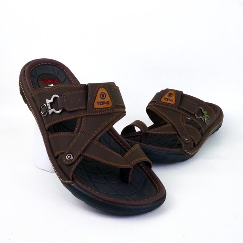 Sandal Pria Sandal Jepit Slop Pria Kulit Premium Sendal Cowok Dewasa Import Terlaris 2024 1