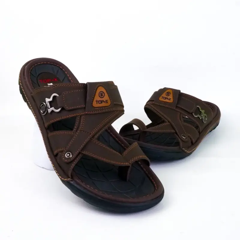 Sandal Pria Sandal Jepit Slop Pria Kulit Premium Sendal Cowok Dewasa Import Terlaris 2024 1