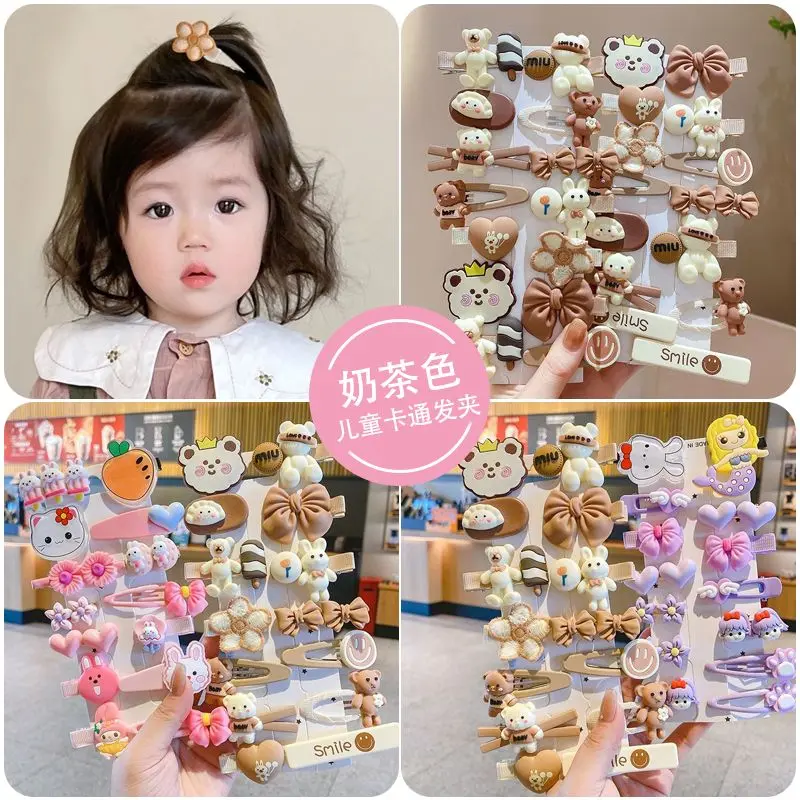 Kẹp Tóc Hoạt Hình, Siêu Dễ Thương Và Dễ Thương, Cho Bé Và Trẻ Em Nữ, Phụ Kiện Tóc, Không Làm Tổn Thương Tóc, Kẹp Tóc Mái, cài tóc, Kẹp Mỏ Vịt 1