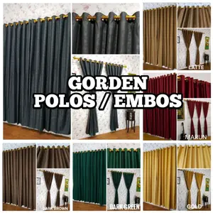 GORDEN PINTU JENDELA POLOS EMBOS MODEL SMOKRING TINGGI 220 DAN 150