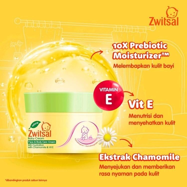 ZWITSAL BABY FACE AND BODY CARE CREAM - CHAMOMILE & VITAMIN E 50 G Bayi zw its Floral Antiseptik 3