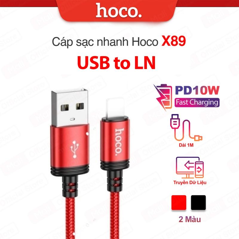 Cáp Sạc USB To Lightning 2.4A Truyền Dữ Liệu Cho iPhone 6 7 8 X 11 12 13 14 Dài 1M