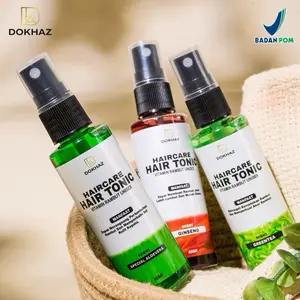 DOKHAZ - HAIR TONIC HAIR CARE Vitamin Rambut 3 Varian Aloevera Ginseng Greentea Perawatan Rontok & Pertumbuhan Rambut Gen Z