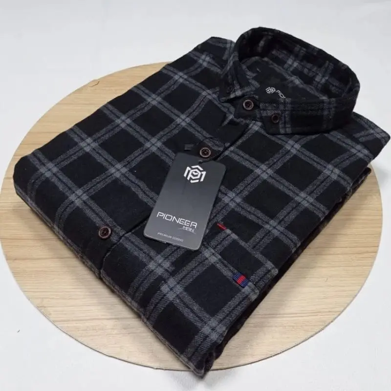 Kemeja Flanel Pria Dewasa Pendek Hem Cowok Motif Kotak Kasual Kualitas Distro Premium V-Neck Baju Standar