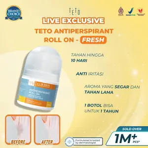 [LIVE EXCLUSIVE] TETO Antiperspirant Bukan Deodorant Roll On Fresh 20ml Menahan Baru Badan dan Keringat 10 Hari