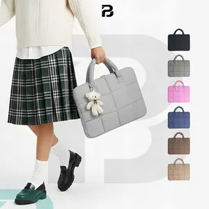 Tas Laptop puffy Case Laptop Proteksi laptop 14-15 inch + boneka