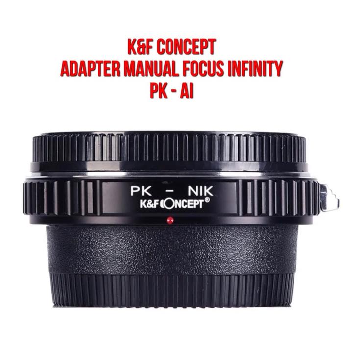 Gambar K&F Concept KNF Lens Adapter | PK - AI Infinity Glass | Lensa Pentax K Lenses Mount to Body Camera Nikon Nik F DSLR Mount Kamera | Manual Focus Optical | Compatible with Nikon AI AIS F AF Pre AI | SKU 1.027.0190 | KF06.121 dari H42ch Kota Administrasi Jakarta Barat Tokopedia