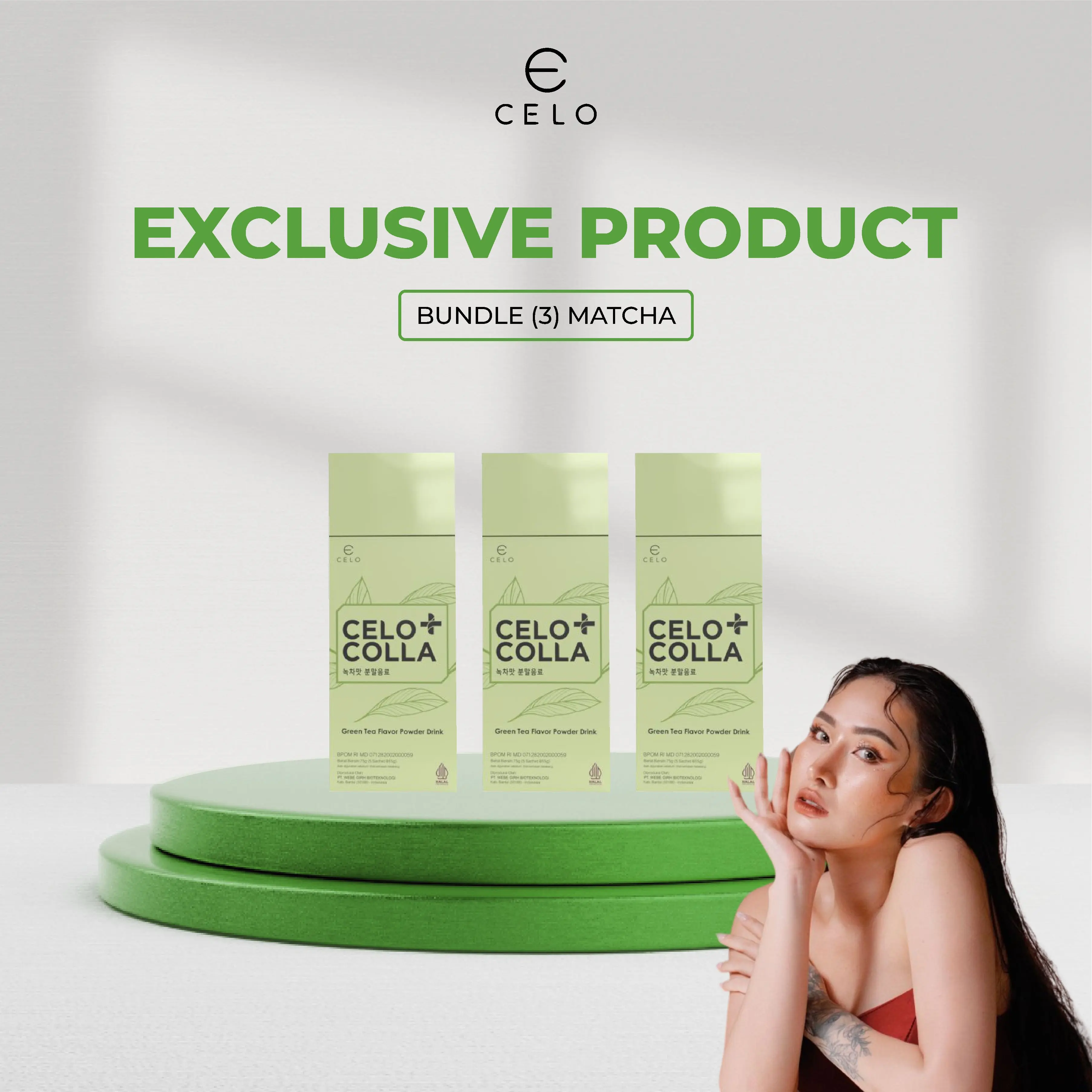 CELO 3PCS BUNDLE MATCHA DRINK