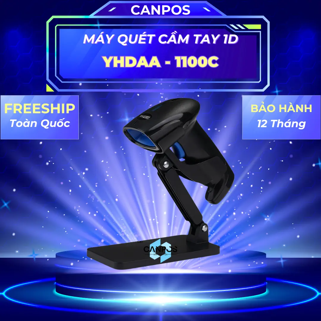 Máy quét mã vạch 1D YHD 1100C+ dùng cho máy tính