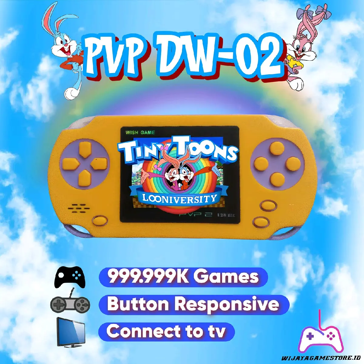 PvP Gameboy seri DW-02 fullest mainan anak-anak konsol genggam Gamepad