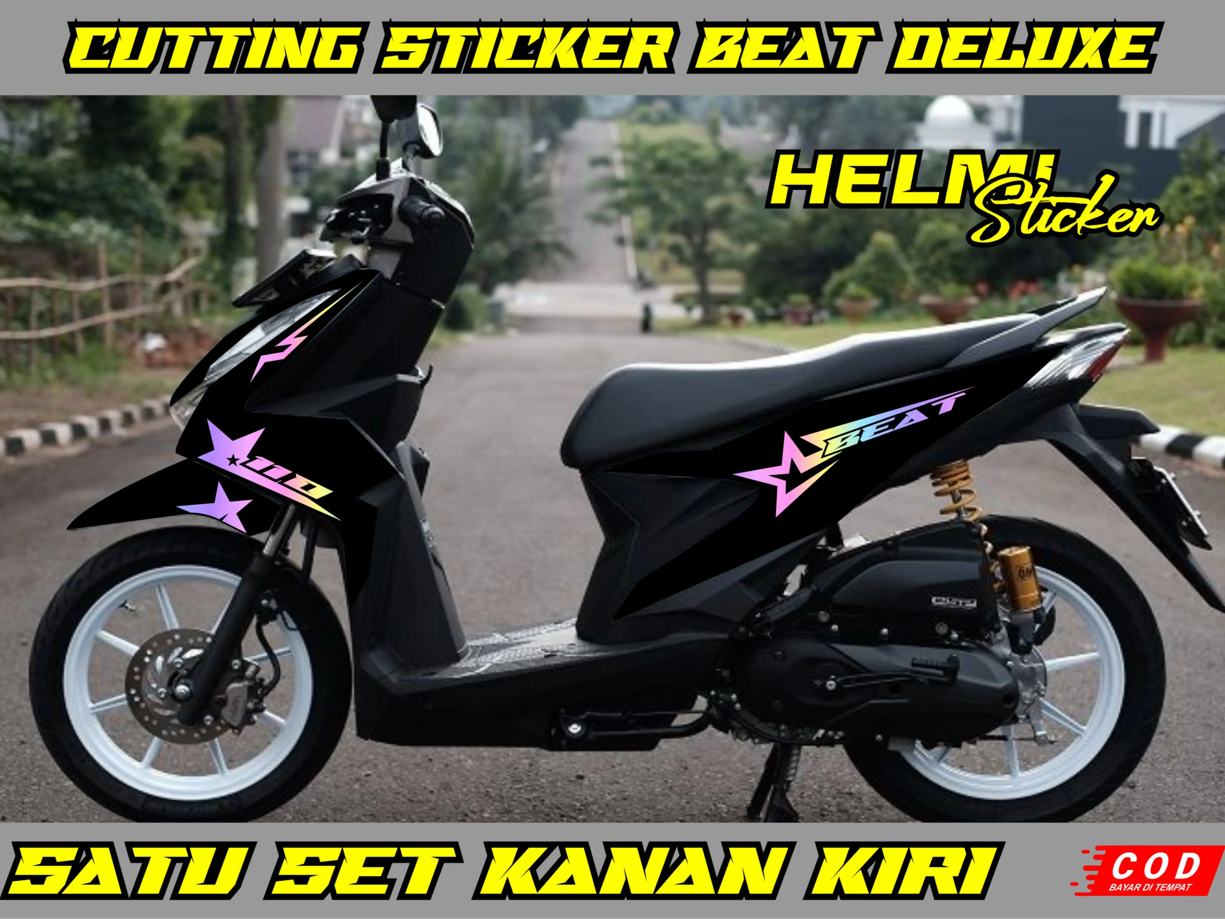 STRIPING CUTTING STICKER BEAT DELUXE/STREET NEW LIS VARIASI CUTTING STRIPING BEAT Motorcycle