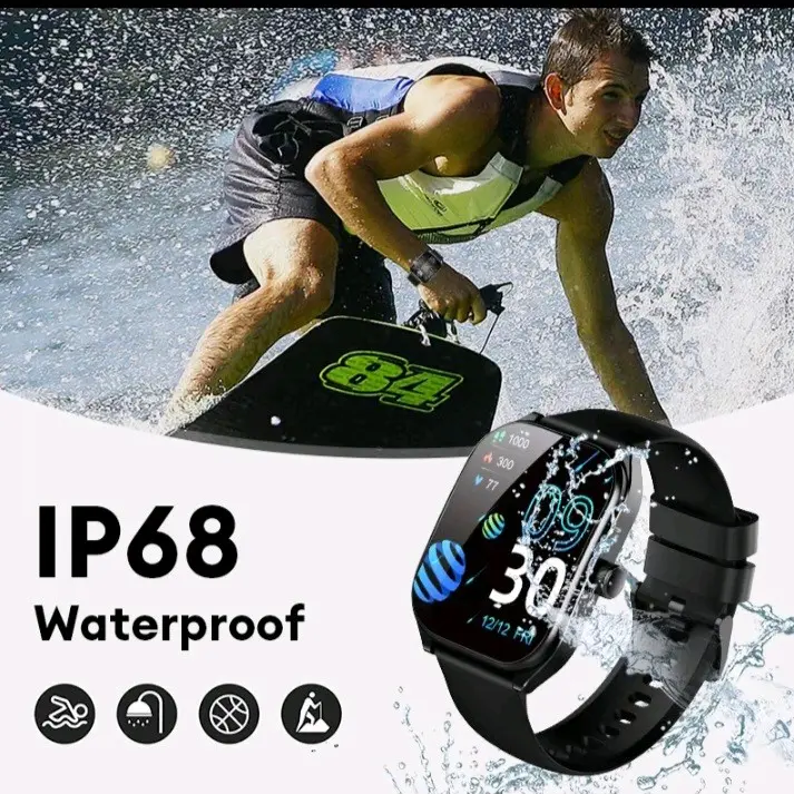 Simbojoy Smartwatch 2.01-inch Curved IPS Screen Bluetooth Call Running Pace Custom Wallpaper Smartwatch Health Monitoring Jam Wireless 5