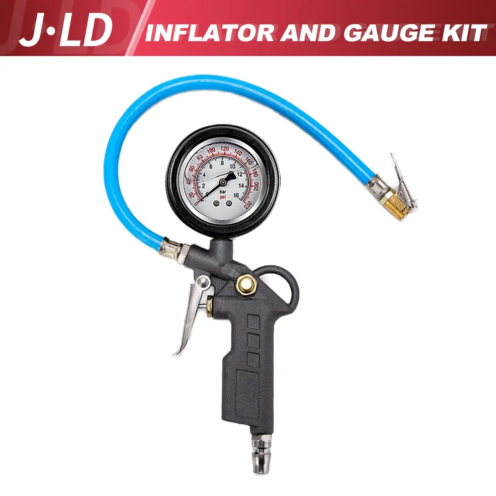 J.LD TOOL Alat Pengukur Tekanan Ban - Pengukur Tekanan Angin BanTG3-2 Tire Preassure Gauge Inflator 3 in 1 Gun Metal Psi Car
