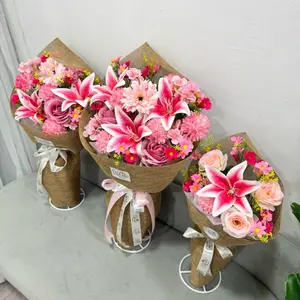 Buket Thumbelina Artifisial Premium Lily Mix untuk Ulang Tahun Anniversary dan Wisuda