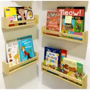 Rak buku minimalis kayu solid simpel minimalis