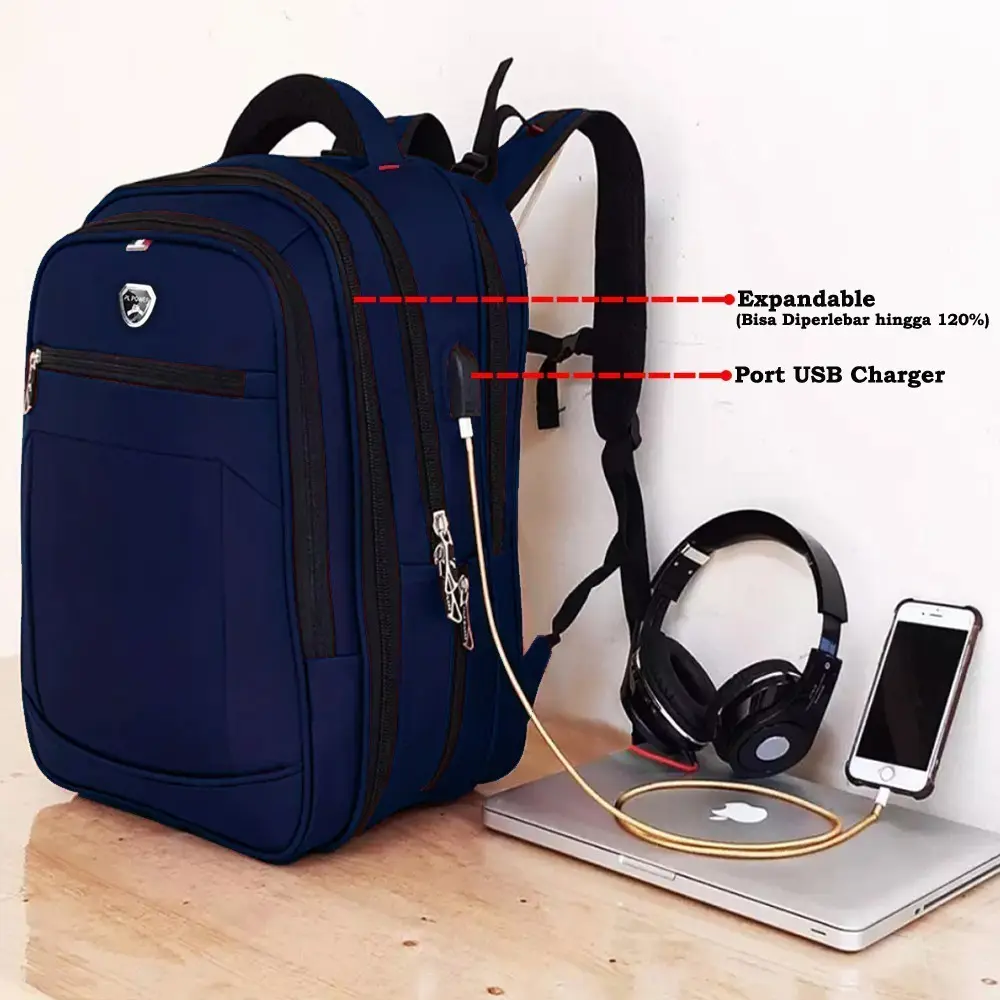 [ORIGINAL] POLO BACKPACK ORI Import 802 Tas Pria Tas POLO Port USB CHARGER DAN KUNCI PIN 3 DIGIT Backpack Expanding KEKINIAN