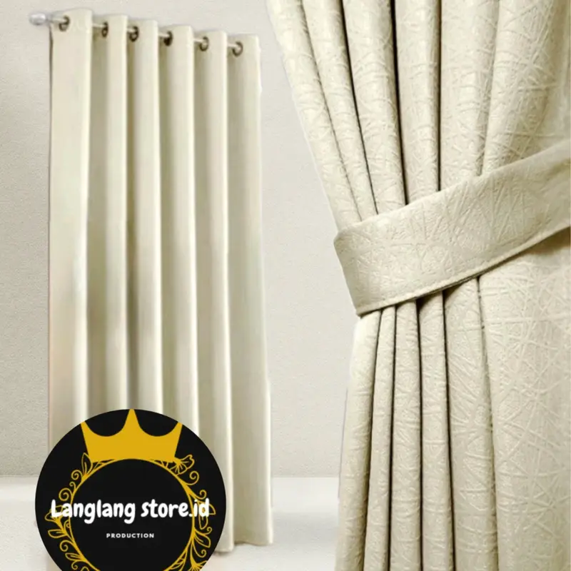 Gorden Hordeng Blackout Polos Emboss minimalis mewah dan cantik 7