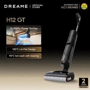 【NEW LAUNCH】Dreame H12 GT Wet and Dry Cordless Vacuum | 21.000Pa Suction | 180° Posisi Datar | 90°C Hot Wash | Vacuum Ringan
