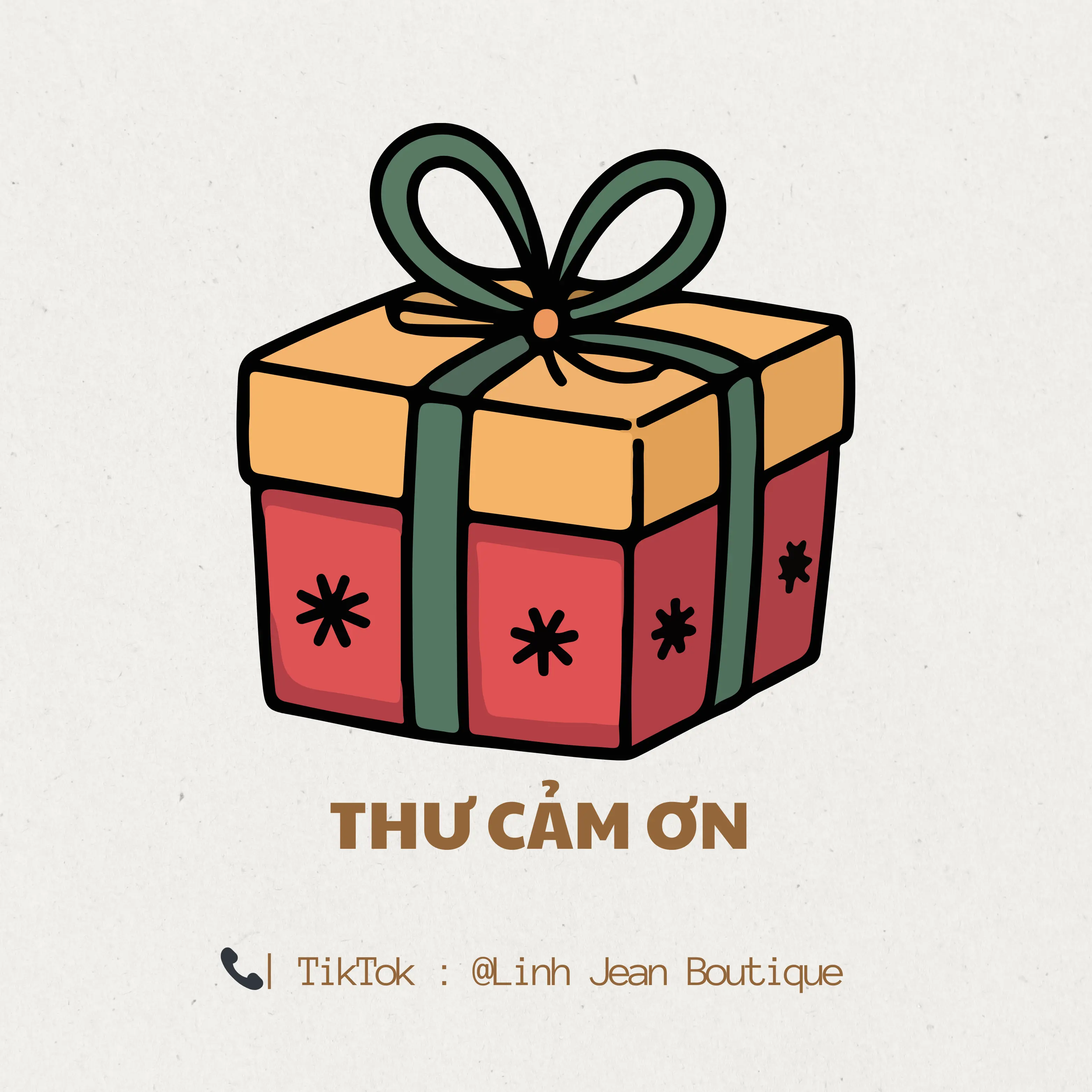 THƯ CẢM ƠN KÈM ĐƠN HÀNG - LINH JEAN BOUTIQUE