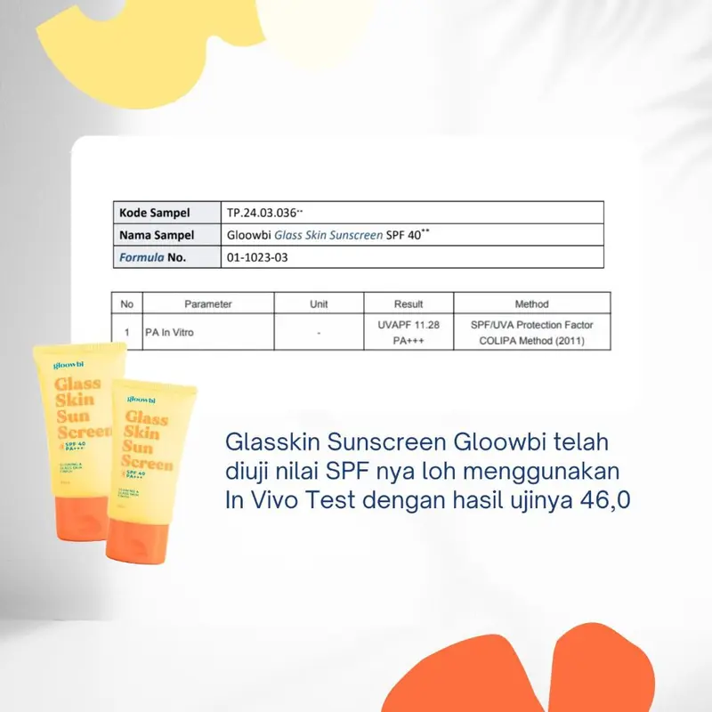[READY] GLOOWBI Glass Skin Sunscreen SPF40 PA+++ 50g / Gloowbi Sunscreen 4