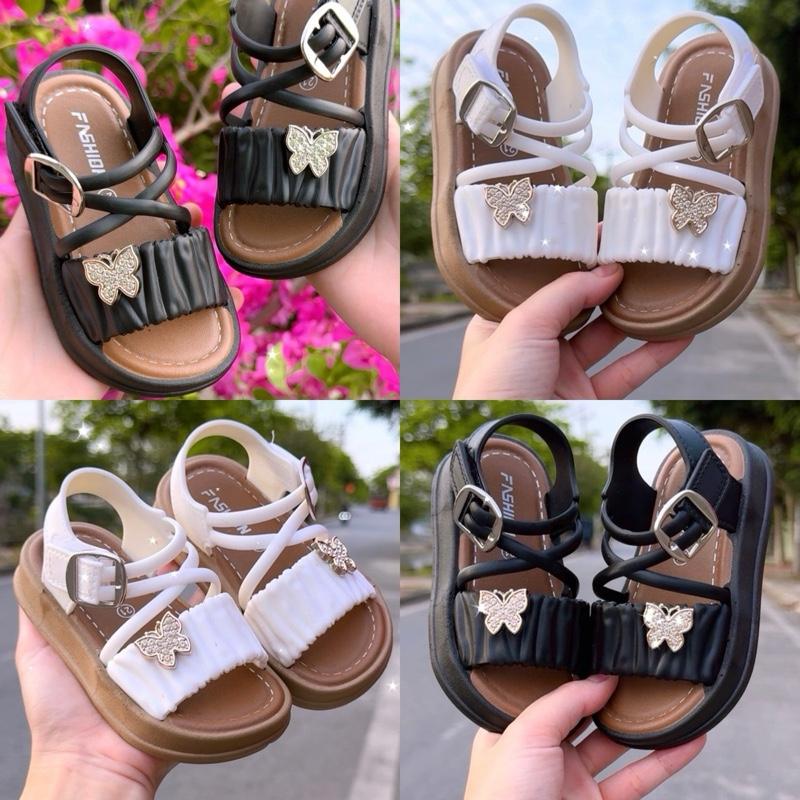 ( Phom Nhỏ tăng 1 size ) Dép Quai Hậu Bản Dây Chéo Nhún Điệu Cho Bé Gái Phom To Đế Mềm Nhẹ Mùa Hè 1-10 Tuổi