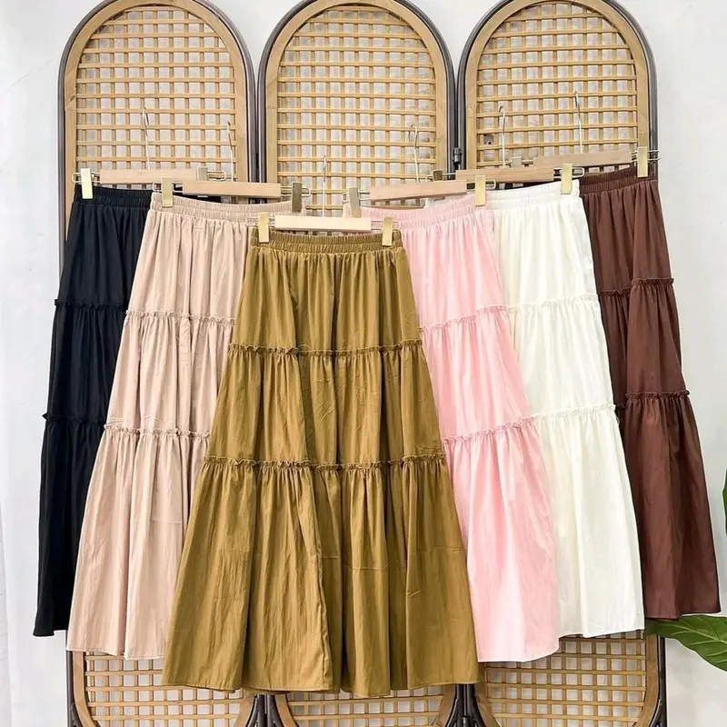 Lyra Skirt  - Rok Korea Terbaru -  Rok Tiga Susun Premium - Ruffle Skirt Tiga Susun -  Ruffle Skirt Susun 3 Rampel 0