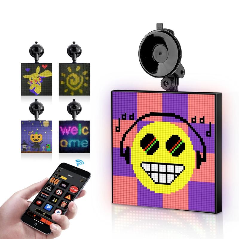 Product Introduction of Smart LED Pixel Display On Car Rear Window Bluetooth App Control Full Color LED Expression Light Programmable Pixel Screen 49